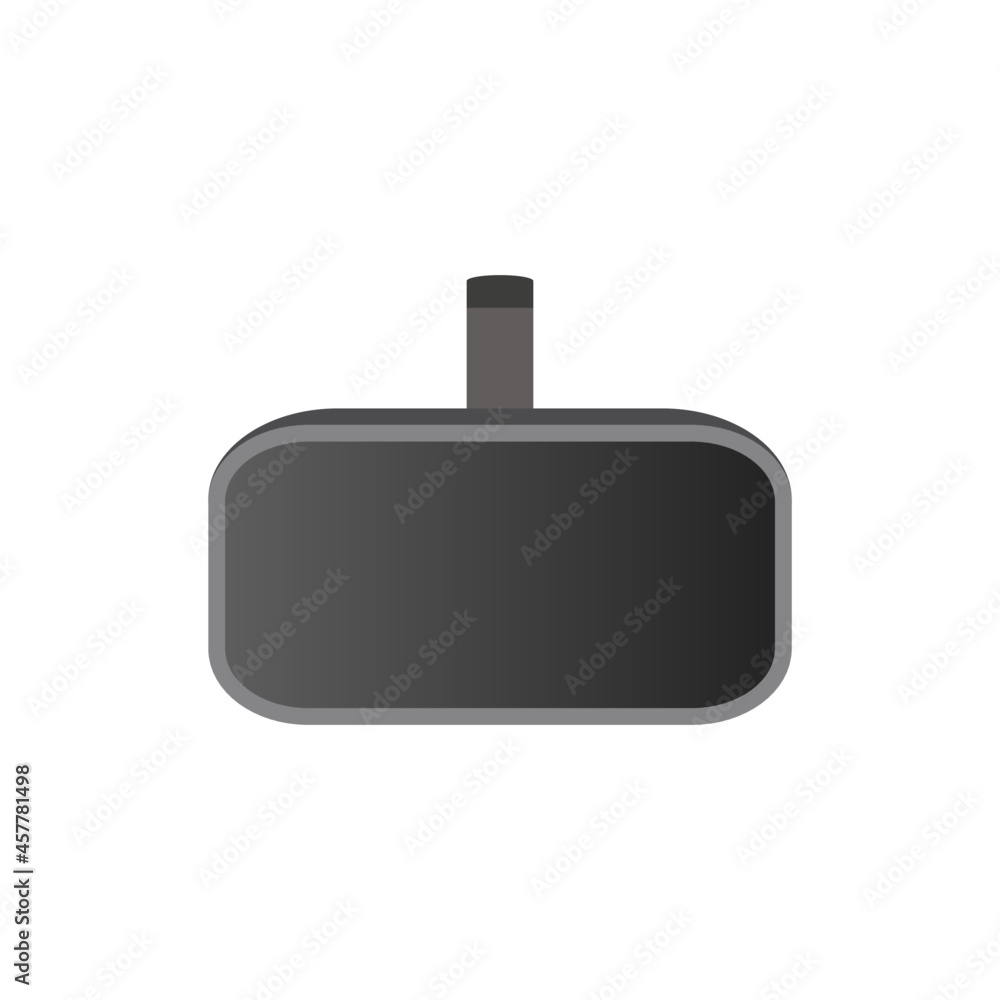 Front view of realistic virtual reality headset. Front view of realistic virtual reality headset.