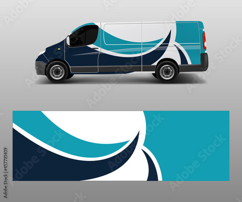graphic abstract racing designs for vehicle Sticker vinyl wrap. Car decal vector
