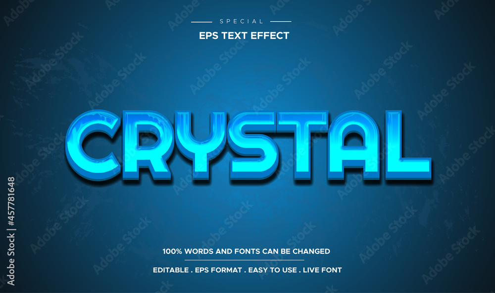 Crystal editable text effect Crystal editable text effect