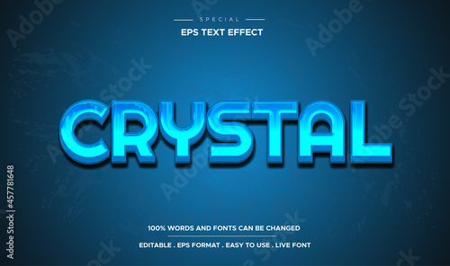 Crystal editable text effect