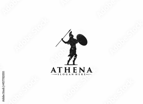 Athena vector logo illustration design in white background
