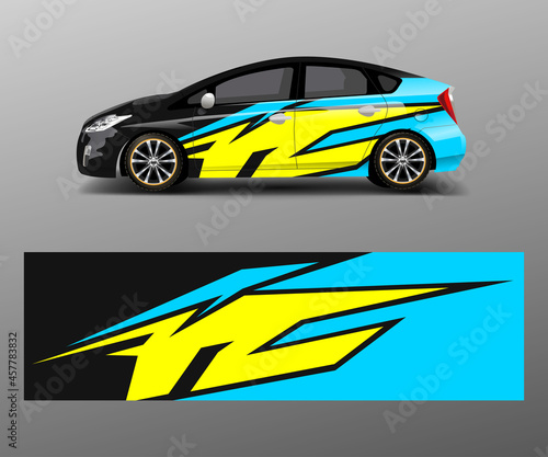 Car decal vector  graphic abstract racing designs for vehicle Sticker vinyl wrap