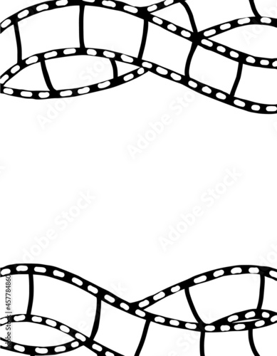 Simple monochrome frame for movie film