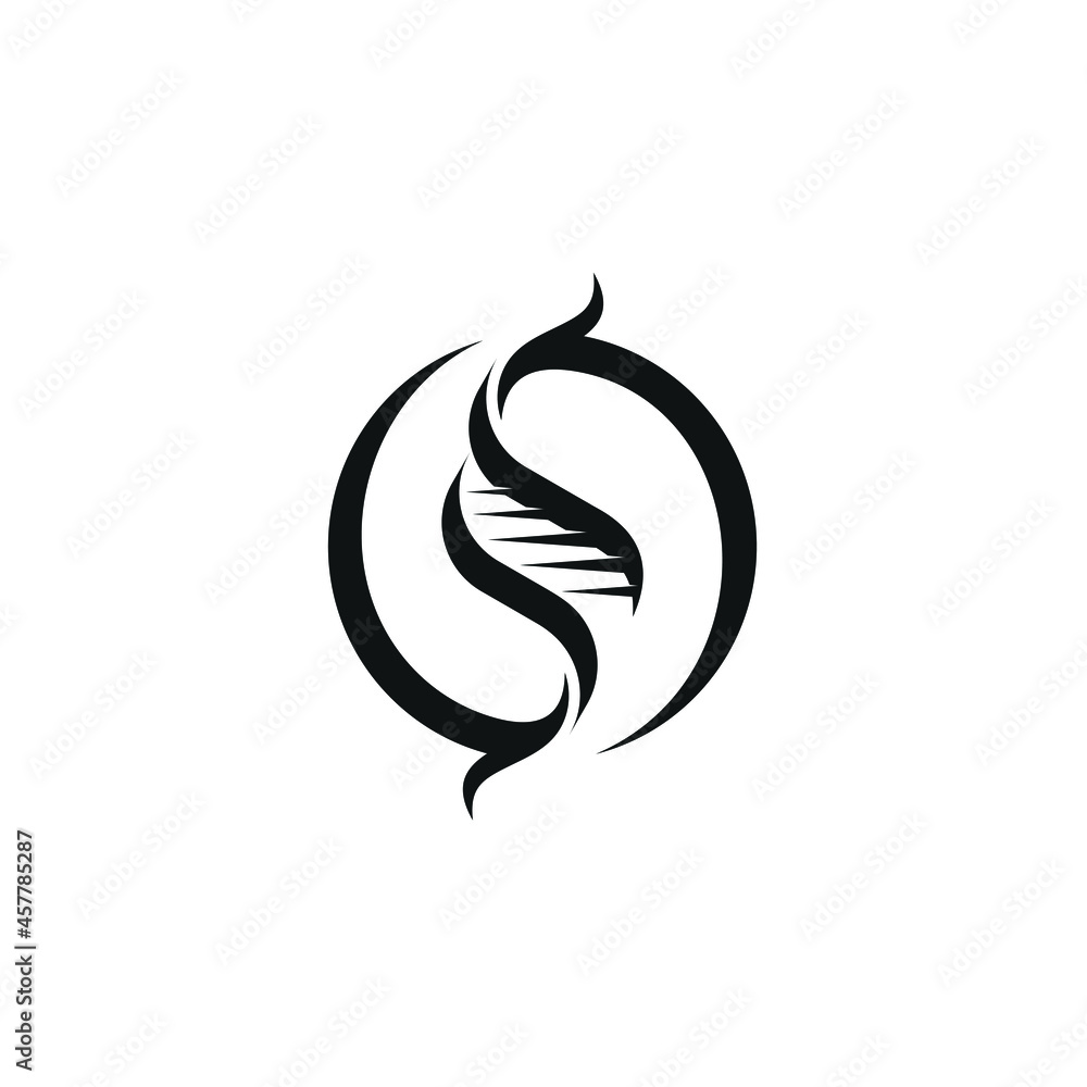 Obraz premium Vector Template DNA Genetics Logo Design Letter S abstract