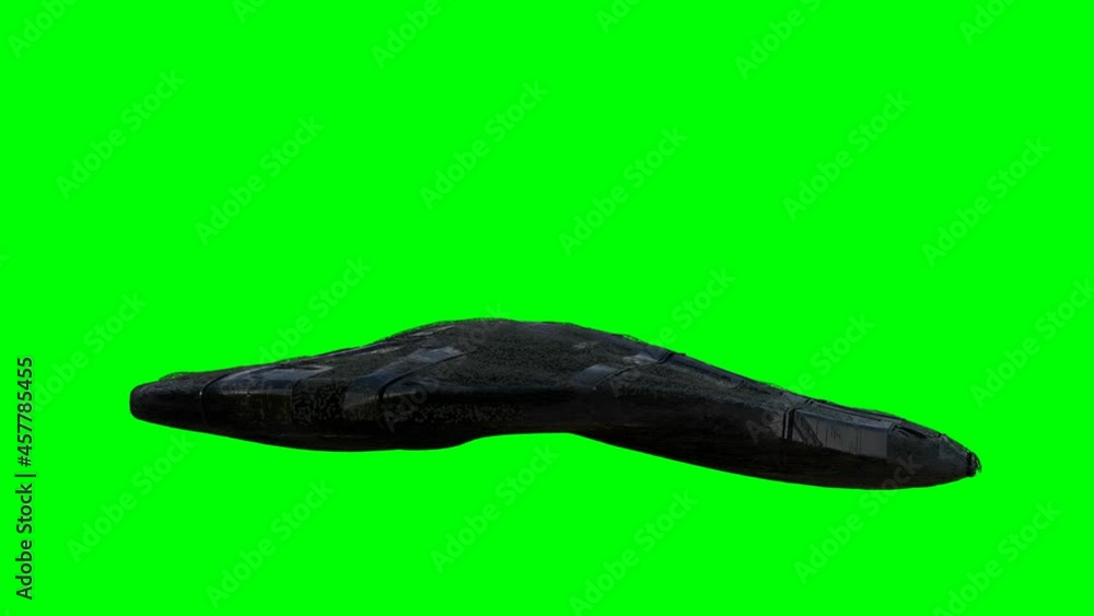Futuristic alien sci fi ship isolate on green screen. Realistic 4k animation. Futuristic alien sci fi ship isolate on green screen. Realistic 4k animation.