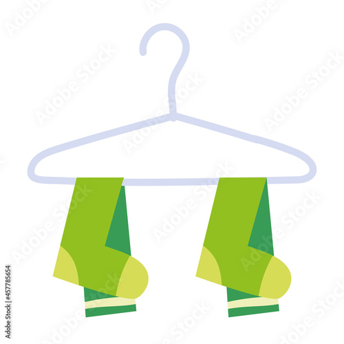 hanging socks in hanger