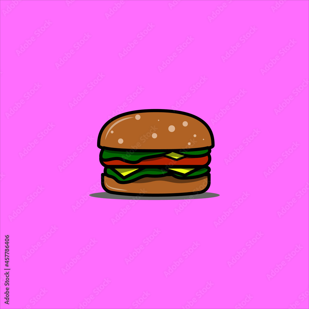 cartoon cheese hamburger food and beverage cartoon vector illustration