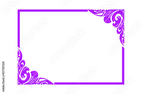 Purple swirl ornament border