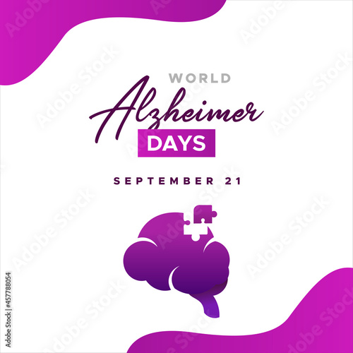 World Alzheimer Day Design Illustration