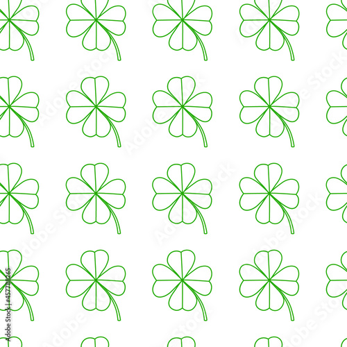 St. Patricks Day. Clover Pattern Vector Illustration concept
