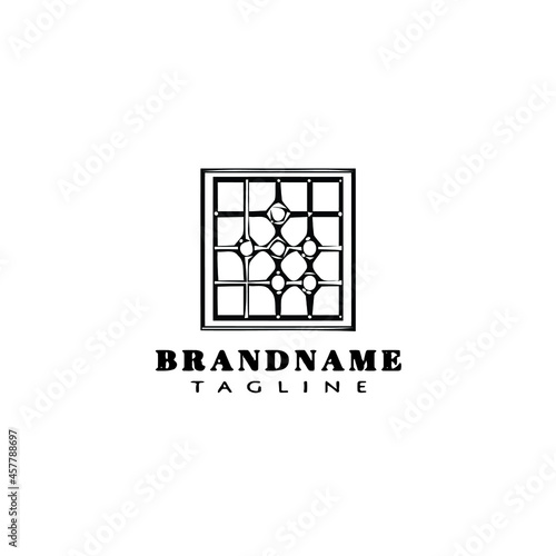 board game logo cartoon icon template black isolated vector illustration