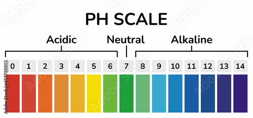 Ph scale diagram icon. Ph scale vector graphic . Acid to base