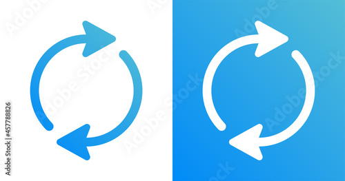 Refresh icon. Circle arrows icon. Reload sign vector illustration.