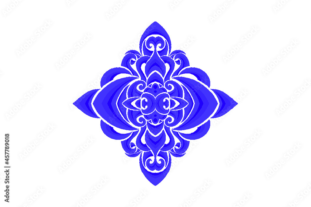 Blue Swirl Ornament Border Blue Swirl Ornament Border
