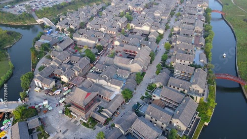 Aerial photography of Dongyi Town, Rizhao, China photo
