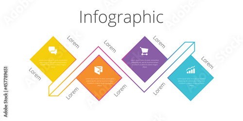business arrow infographic process for presentation