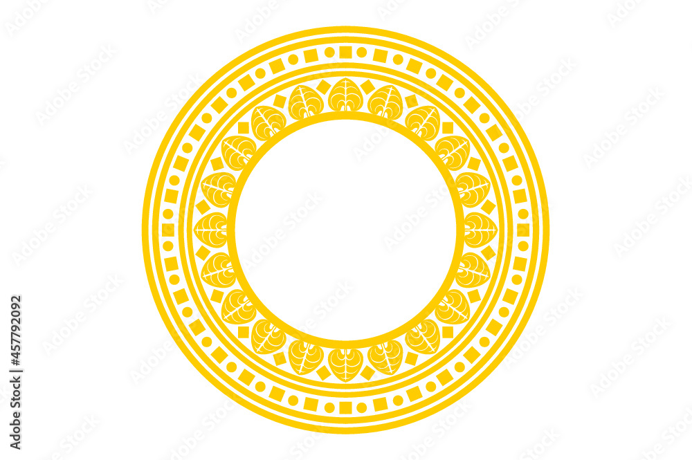 yellow Mandala Ornament Border yellow Mandala Ornament Border