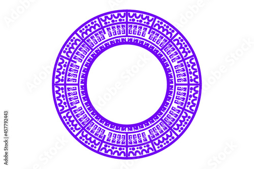 Purple Mandala Ornament Border