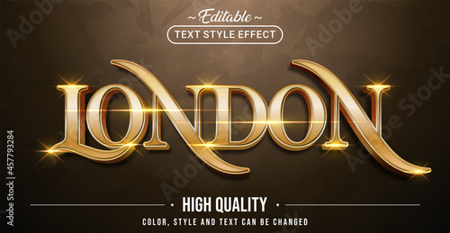 Editable text style effect - London text style theme.