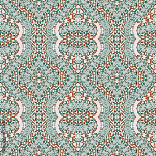 Abstract colorful seamless jacquard mosaic pattern. Design for fabric, wallpaper, paper, cover, weaving, packaging, tile, ceramics. Background for fashion textiles.