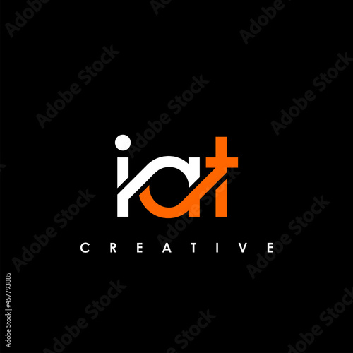 IAT Letter Initial Logo Design Template Vector Illustration photo