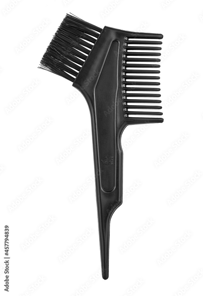 Dyeing hair black brush isolated on white background, clipping path included Dyeing hair black brush isolated on white background, clipping path included
