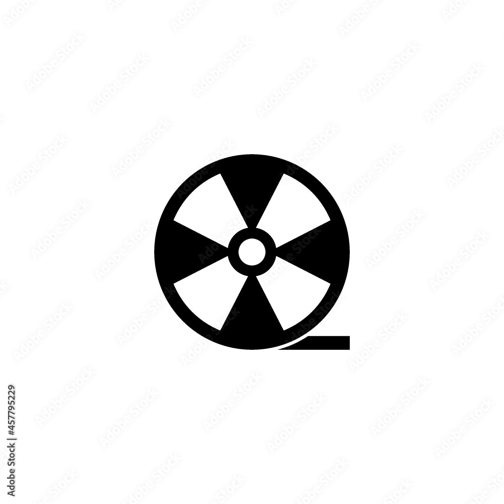Film reel icon isolated on white background Film reel icon isolated on white background