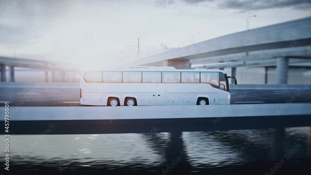 3d model touristic passenger bus on highway. Very fast driving. Tourism concept. Realistic 4k animation. 3d model touristic passenger bus on highway. Very fast driving. Tourism concept. Realistic 4k animation.