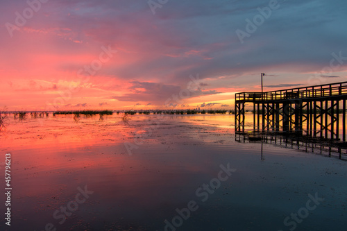 sunset on the pier