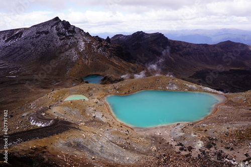 View at Emerald lakes in Tongariro National park in New Zealand © Iva
