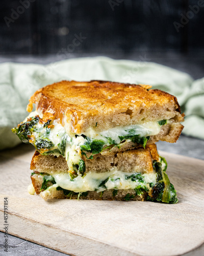 Plakat Käse Spinat Sandwich