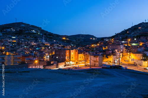 トルコ シャンルウルファの丘から見える旧市街の夜景