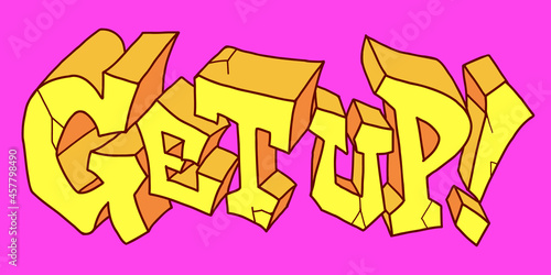 GET UP!のグラフィティロゴ・イラスト