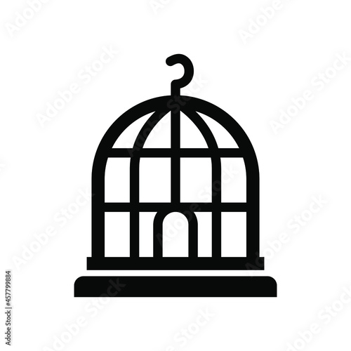 Bird cage icon vector graphic