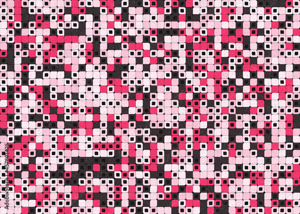 Fototapeta premium Abstract Geometric Pattern generative computational art illustration