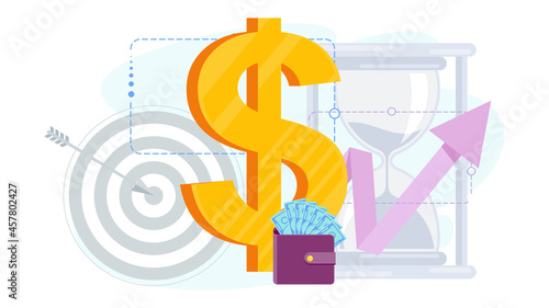 Financial growth business concept. Business metaphor for wealth
