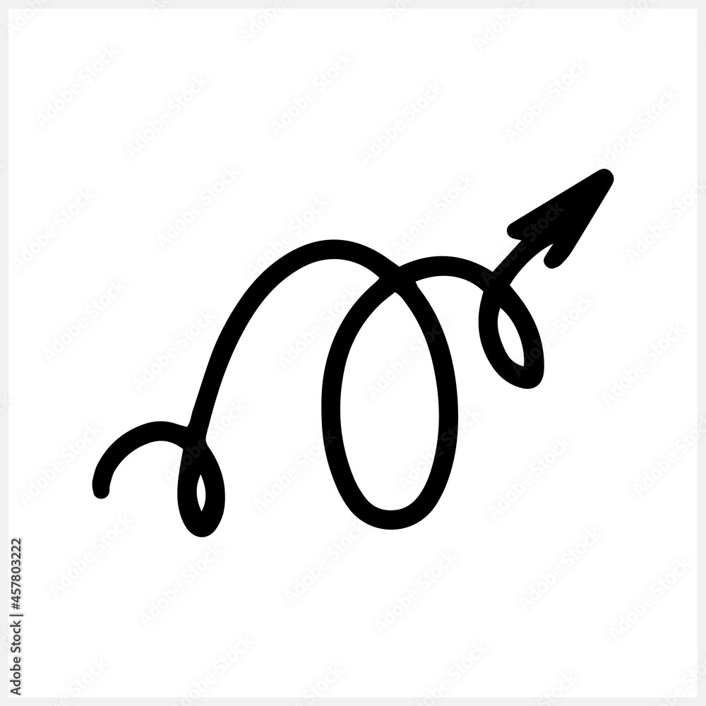 Doodle arrow icon isolated on white. Hand drawn art line. Sketch vector stock illustration. EPS 10 Doodle arrow icon isolated on white. Hand drawn art line. Sketch vector stock illustration. EPS 10