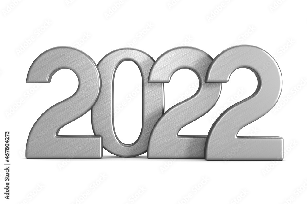 2022 new year on white background. Isolated 3D illustration 2022 new year on white background. Isolated 3D illustration