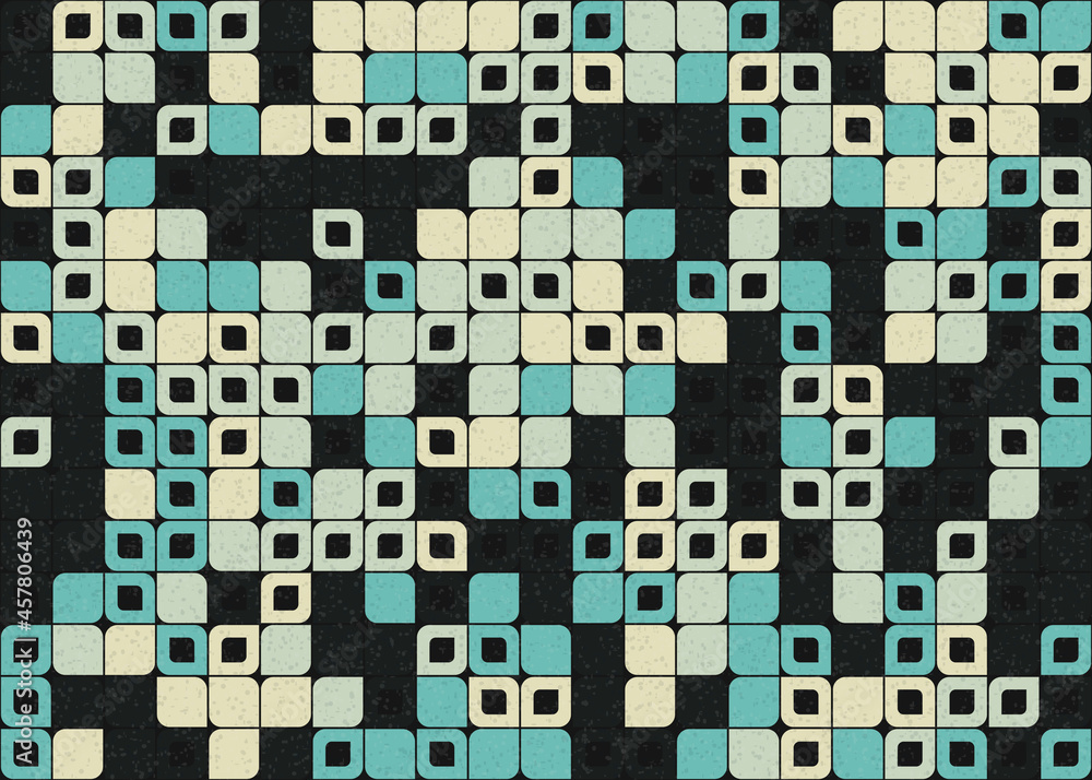 Fototapeta premium Abstract Geometric Pattern generative computational art illustration