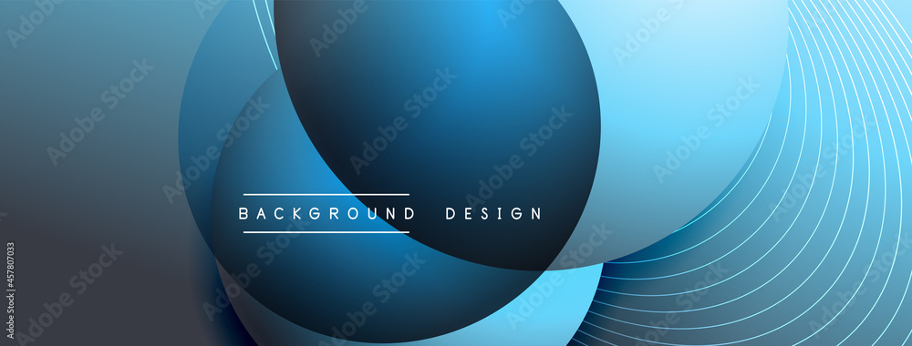 Gradient circles with shadows. Vector techno abstract background. Modern overlapping forms wallpaper background, design template Gradient circles with shadows. Vector techno abstract background. Modern overlapping forms wallpaper background, design template