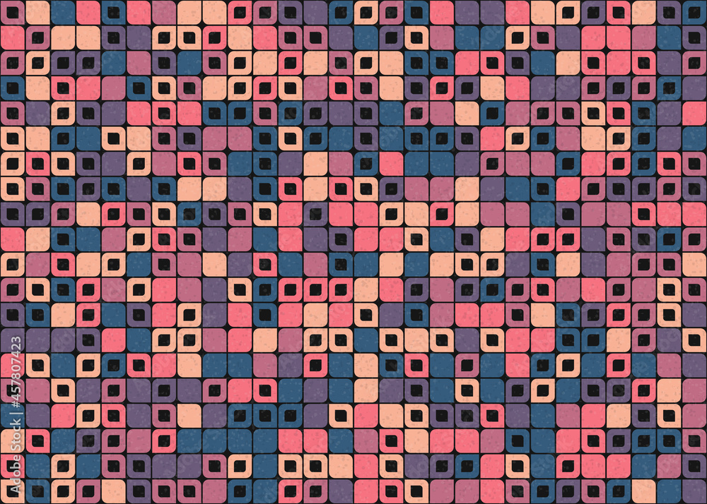 Fototapeta premium Abstract Geometric Pattern generative computational art illustration