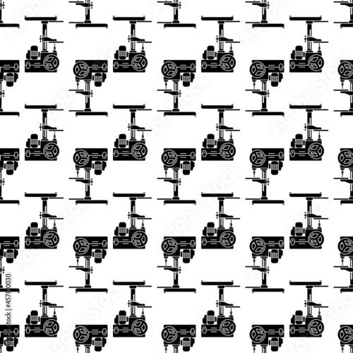 Industrial drilling machine pattern seamless background texture repeat wallpaper geometric vector