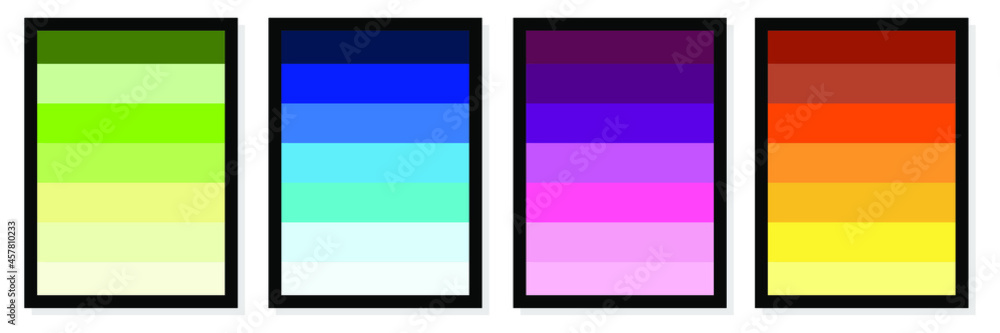 
4 sets of backgrounds, posters, color palettes