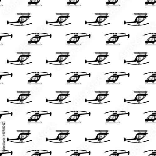 Small helicopter pattern seamless background texture repeat wallpaper geometric vector