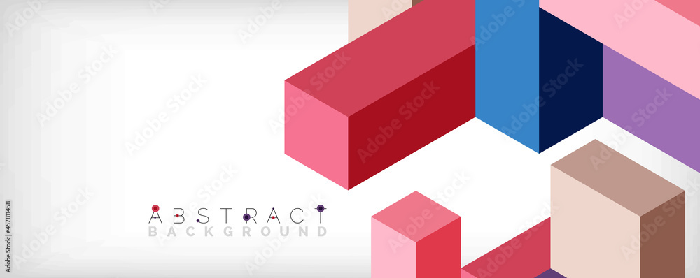 Abstract background. 3d cubes, cubic elements and blocks. Techno or business concept for wallpaper, banner, background, landing page Abstract background. 3d cubes, cubic elements and blocks. Techno or business concept for wallpaper, banner, background, landing page