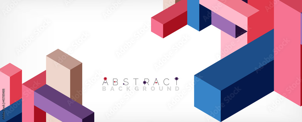 Abstract background. 3d cubes, cubic elements and blocks. Techno or business concept for wallpaper, banner, background, landing page Abstract background. 3d cubes, cubic elements and blocks. Techno or business concept for wallpaper, banner, background, landing page