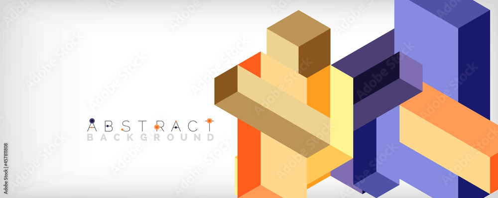 Abstract background. 3d cubes, cubic elements and blocks. Techno or business concept for wallpaper, banner, background, landing page Abstract background. 3d cubes, cubic elements and blocks. Techno or business concept for wallpaper, banner, background, landing page