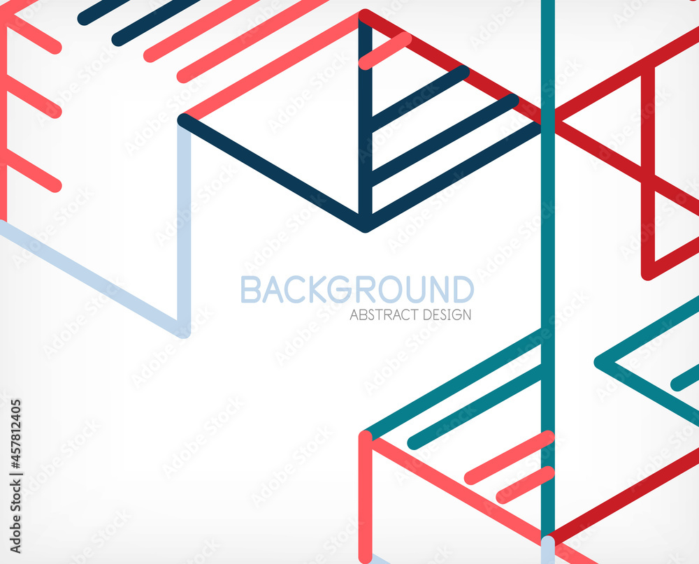 Abstract background. Color lines on white background. Linear abstract composition. Techno or business concept for wallpaper, banner, background, landing page Abstract background. Color lines on white background. Linear abstract composition. Techno or business concept for wallpaper, banner, background, landing page