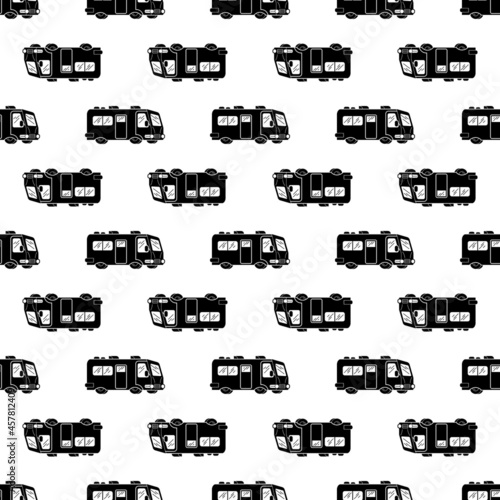 Camp motorhome pattern seamless background texture repeat wallpaper geometric vector