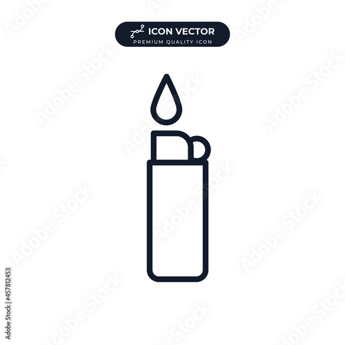 fire lighter icon symbol template for graphic and web design collection logo vector illustration